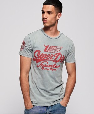 Superdry Premium Equipment Férfi Pólók Kék | OXYMB6351